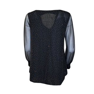 Tara Strass V neck Top - Black