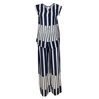 Alfa 2 piece Co-ord - Navy/Cream