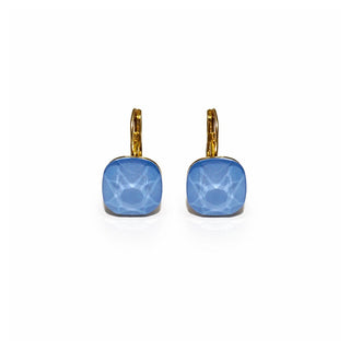 Square Drop Earrings - Blue