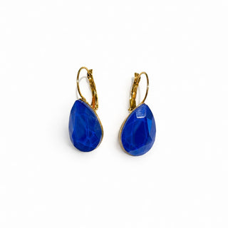 Tear Drop Earrings - Blue