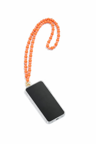 Phone chain- orange- cross body