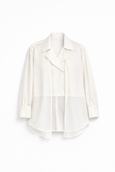 Celsa Cream Drape Blouse with Collar