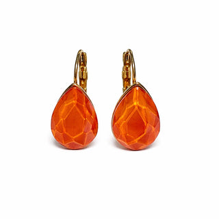 Tear Drop Earrings - Orange