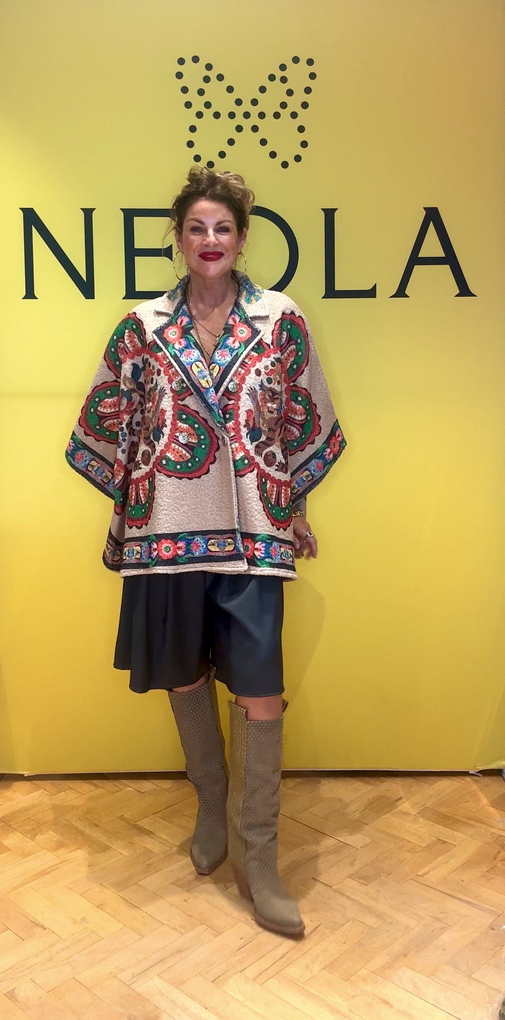 Stevie Pattern Poncho
