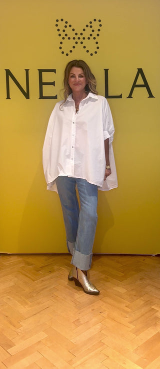 Rhea Oversized Blouse - White