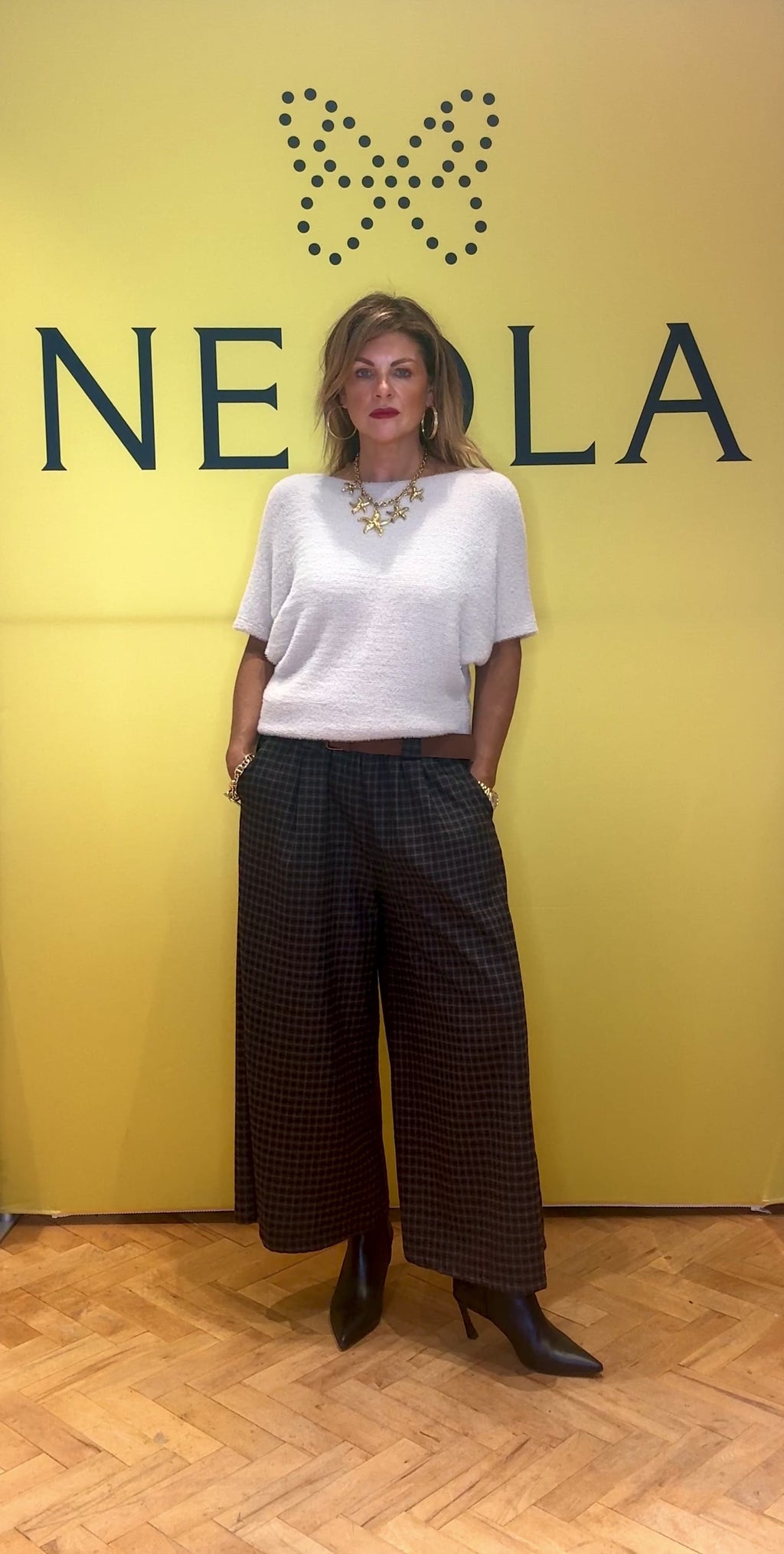 Nostalgia Chequer Culotte - Brown