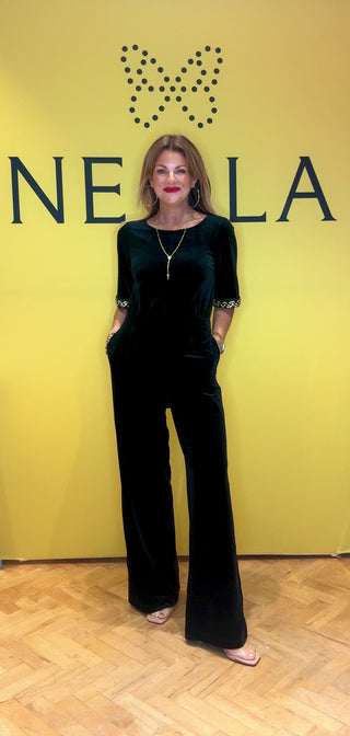 Grace Black Velvety Jumpsuit