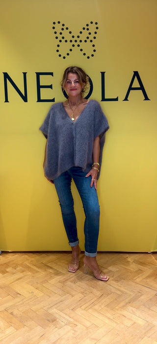 Rowan Loose Mohair Cardigan  - Grey