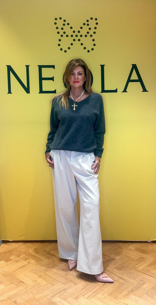 Charlie- Grey Knit- Cashmere