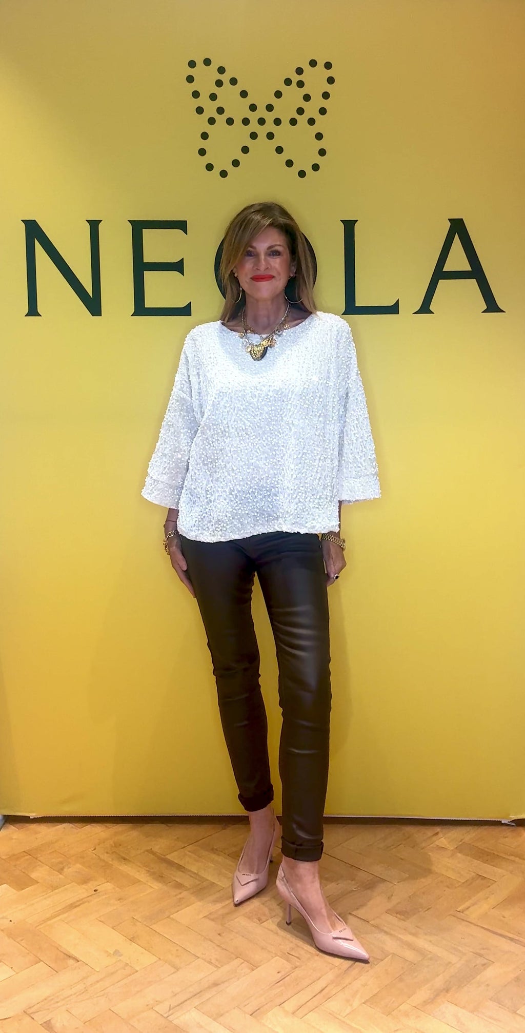 Alannah- Chocolate Brown Faux Leather Trouser