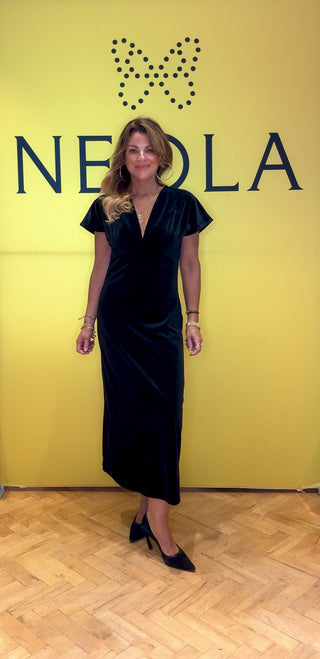 Edith Velvet Black Dress