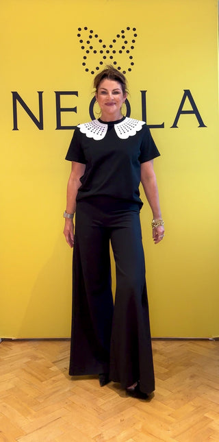 Polena Collar T-shirt - Black