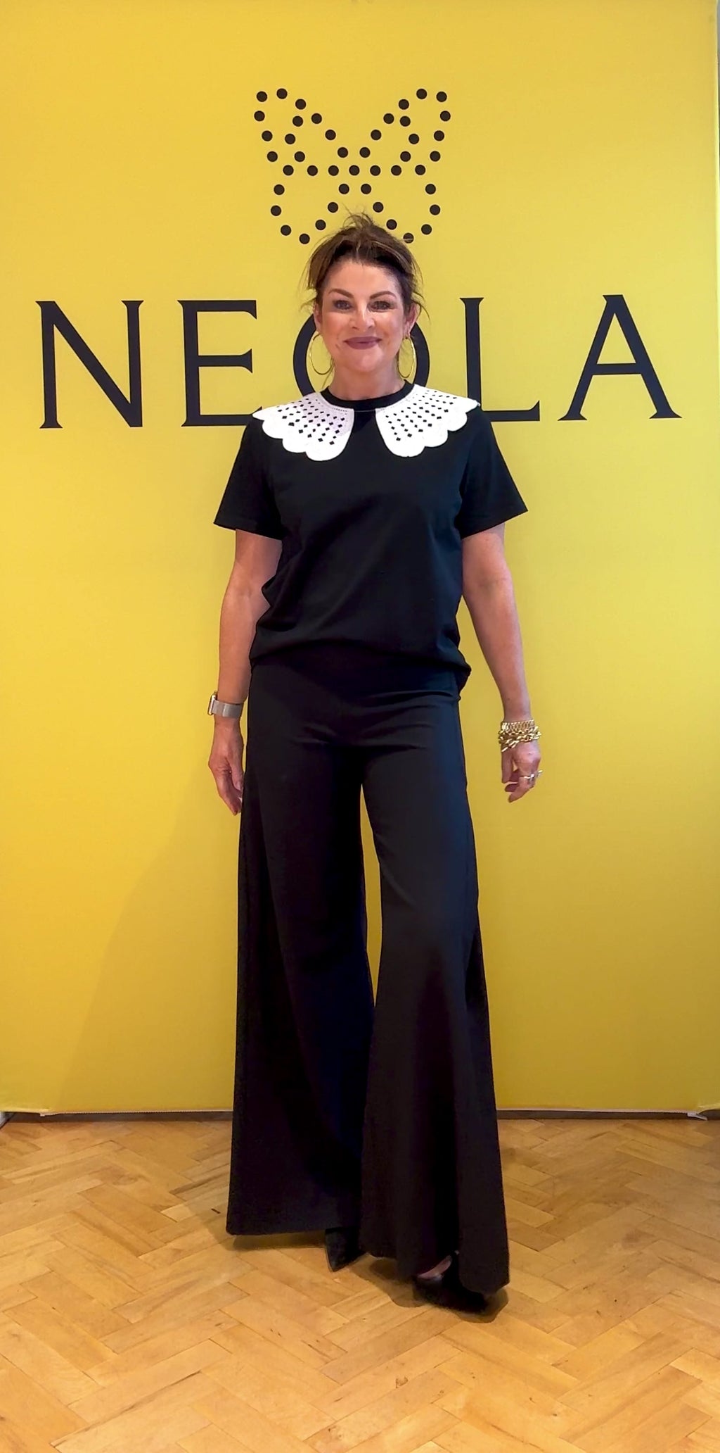 Polena Collar T-shirt - Black