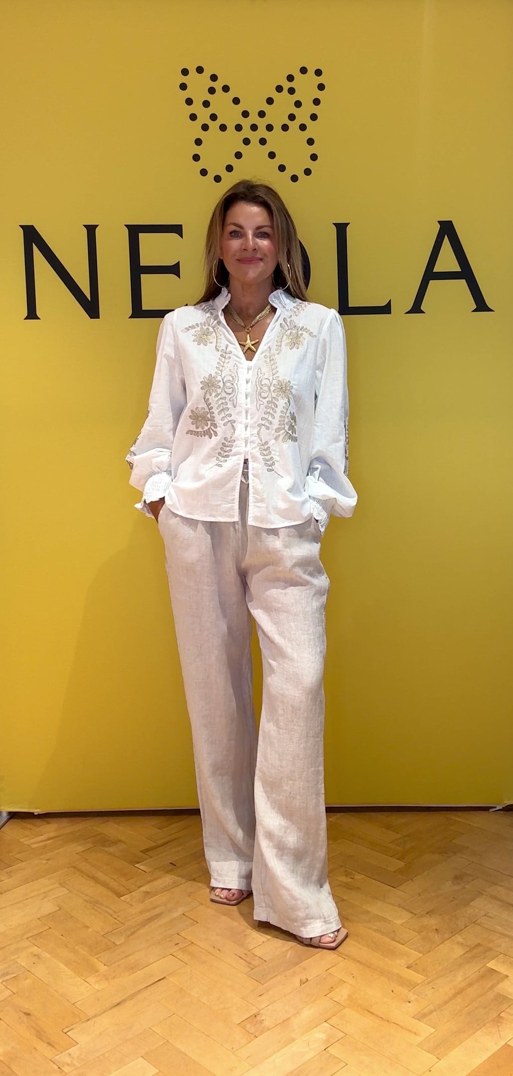 Julius Embroidered Blouse - White