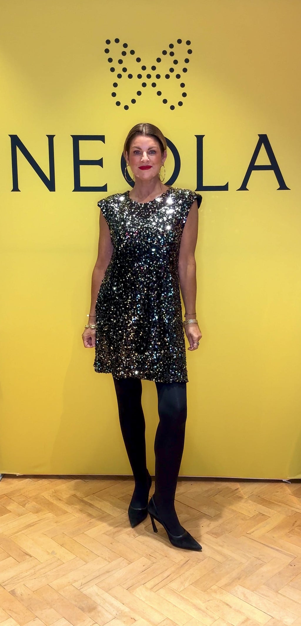 Elena-Metallic Sequin- Dress