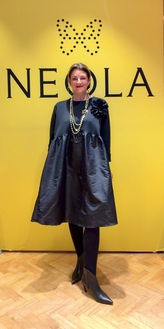 Abby- Dress-Black Flower