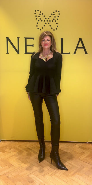 Mina Faux Leather Trouser Black