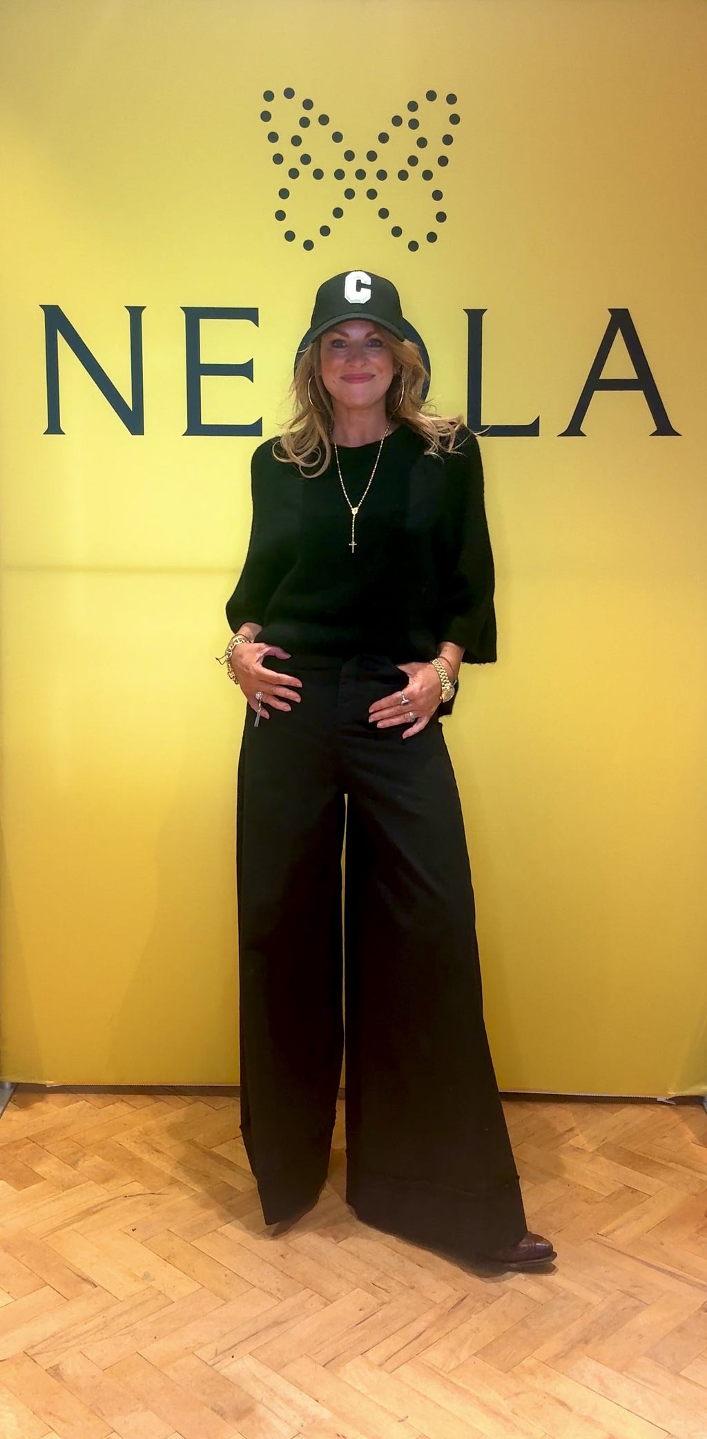 Tina Wide Leg Trousers - Black