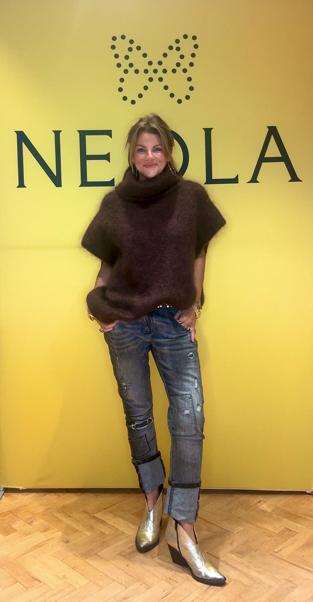 Mohair Oversize Rollneck Knit- Chocolate