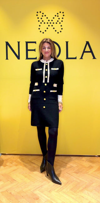 Clemence Knitted Dress Black