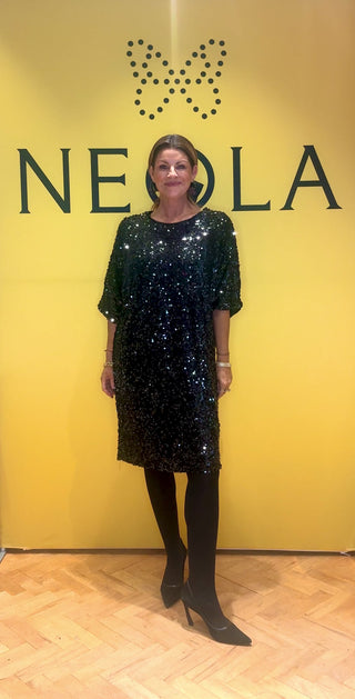 Juno- Sequin Dress-Black