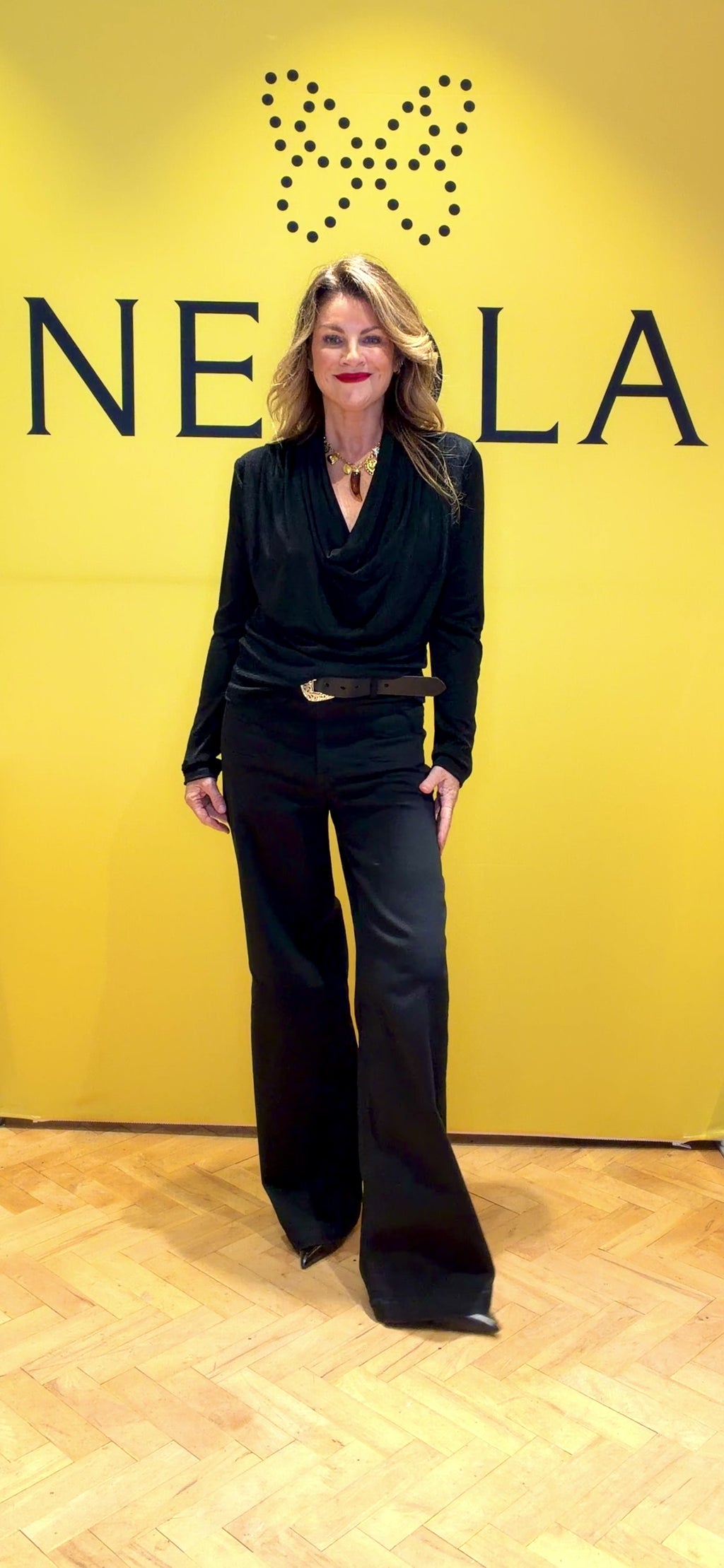 Jordyn- Black- Cowl Neck Top