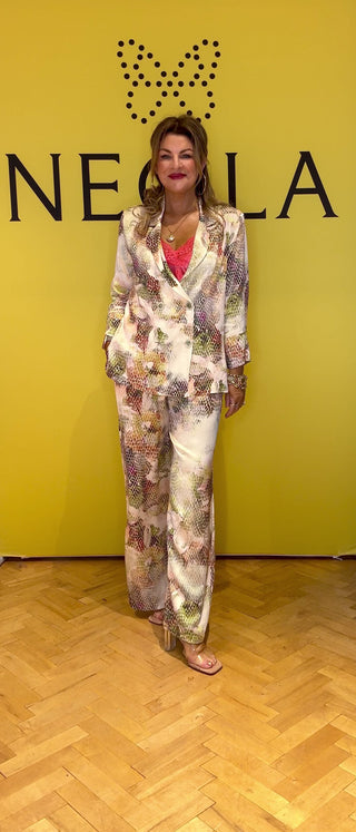 Wendy Satin Suit - Print