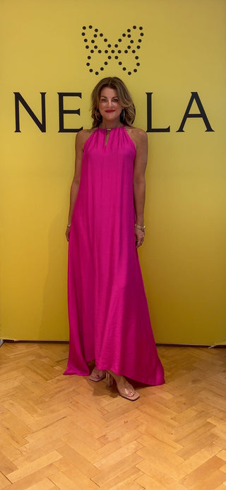 Apple Long Sleeveless Dress - Pink