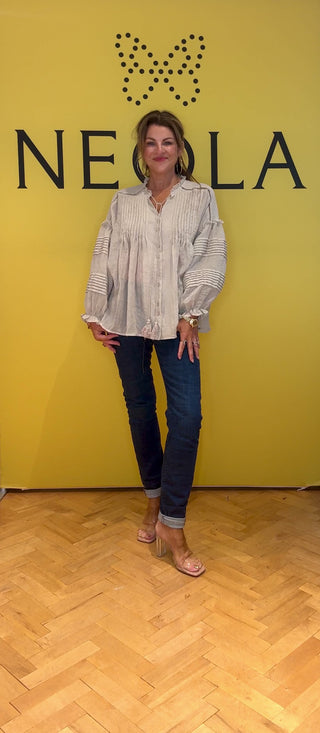 Marant Voile Crinkle Blouse - Soft Beige