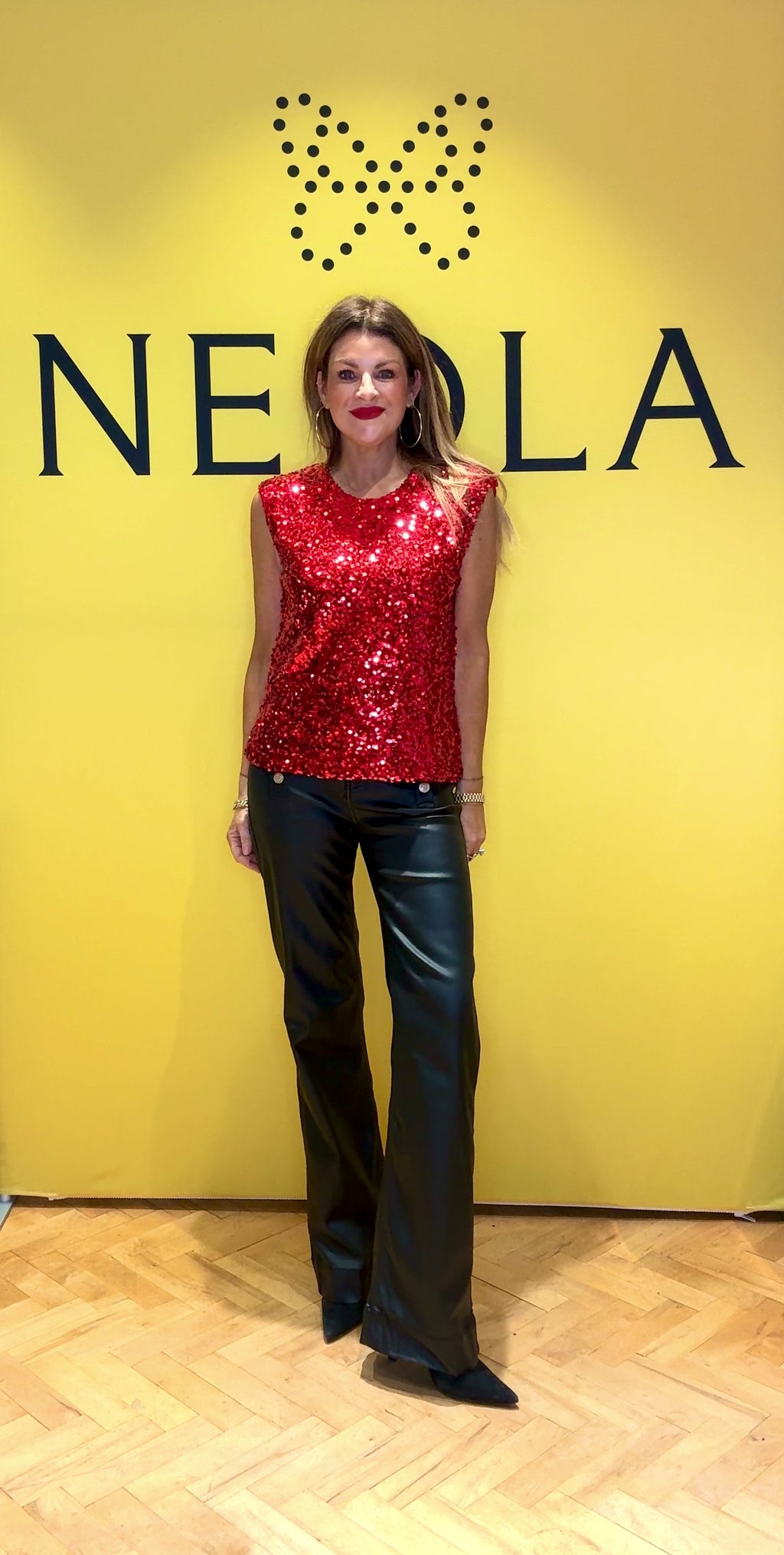 Roxy- Sequin Top - Red