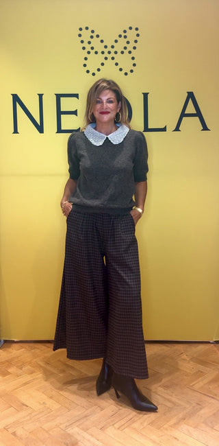 Peter Pan Collar Knit - Brown